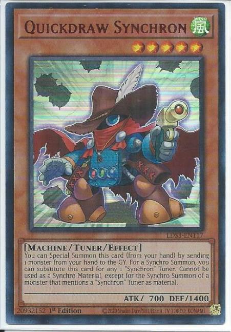 Yugioh - Quickdraw Synchron *Red Ultra Rare* LDS3-EN117 (NM/M)