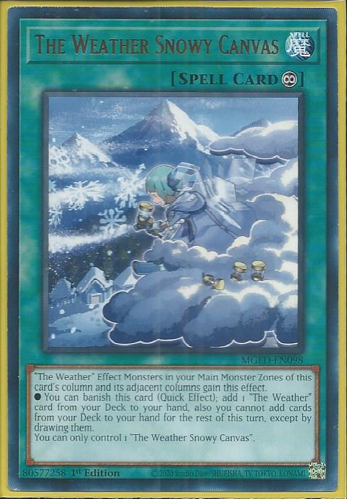 Yugioh - The Weather Snowy Canvas *Rare* MGED-EN098 (NM)