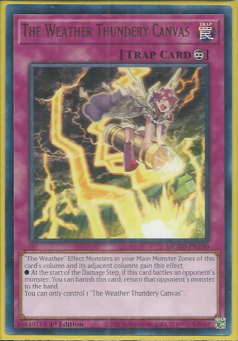 Yugioh - The Weather Thundery Canvas *Rare* MGED-EN100 (NM)
