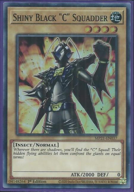 Yugioh - Shiny Black "C" Squadder *Super Rare* MP21-EN037 (NM/M)