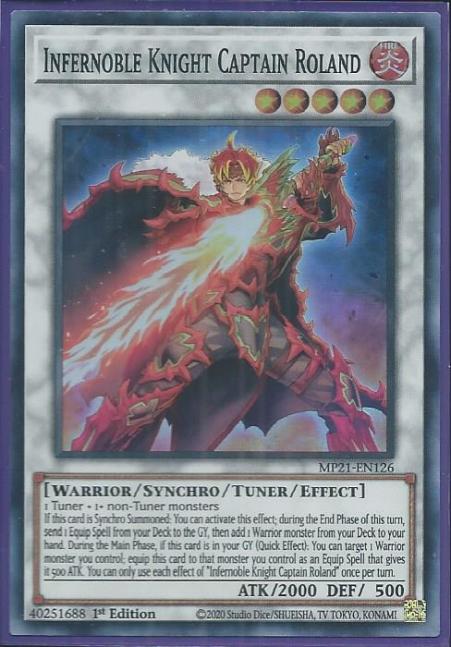 Yugioh - Infernoble Knight Captain Roland *Super Rare* MP21-EN126 (NM/M)