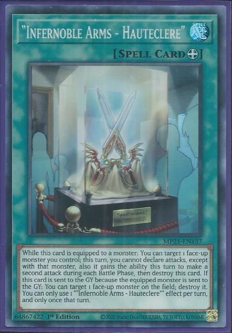 Yugioh - Infernoble Arms - Hauteclere *Super Rare* MP21-EN137 (NM)