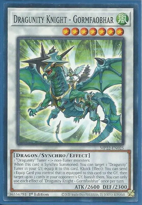 Yugioh - Dragunity Knight – Gormfaobhar *Common* MP22-EN025 (NM)