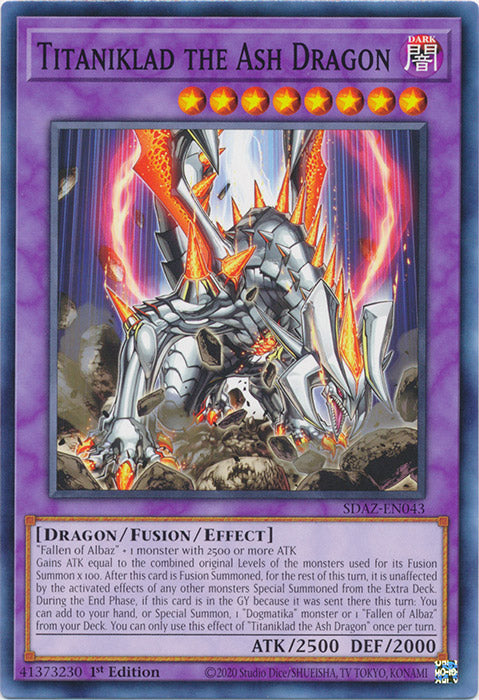 Yugioh - Titaniklad the Ash Dragon *Common* SDAZ-EN043 (NM/M)